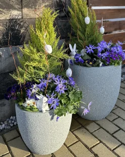 Urtepotte KANNIA 46 cm Lysegrå