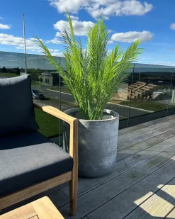 Urtepotte MESSENE 51 cm Lysegrå