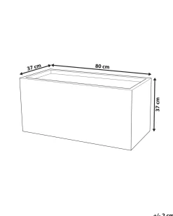 Urtepotte MYRA 80 cm Grå