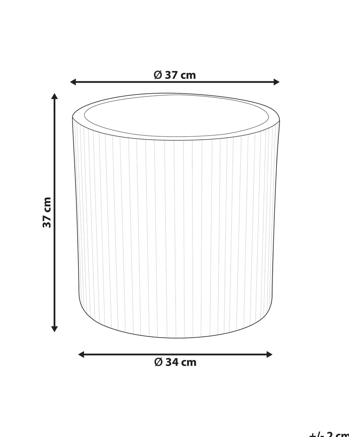 Urtepotte OREOI 37 cm Cremehvid