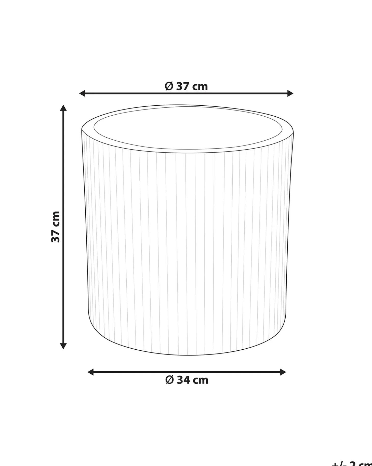 Urtepotte OREOI 37 cm Grafit