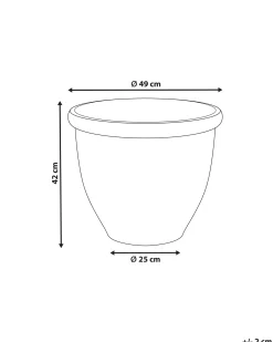 Urtepotte TESALIA 49 cm Grå