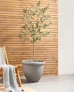 Urtepotte TESALIA 49 cm Grå