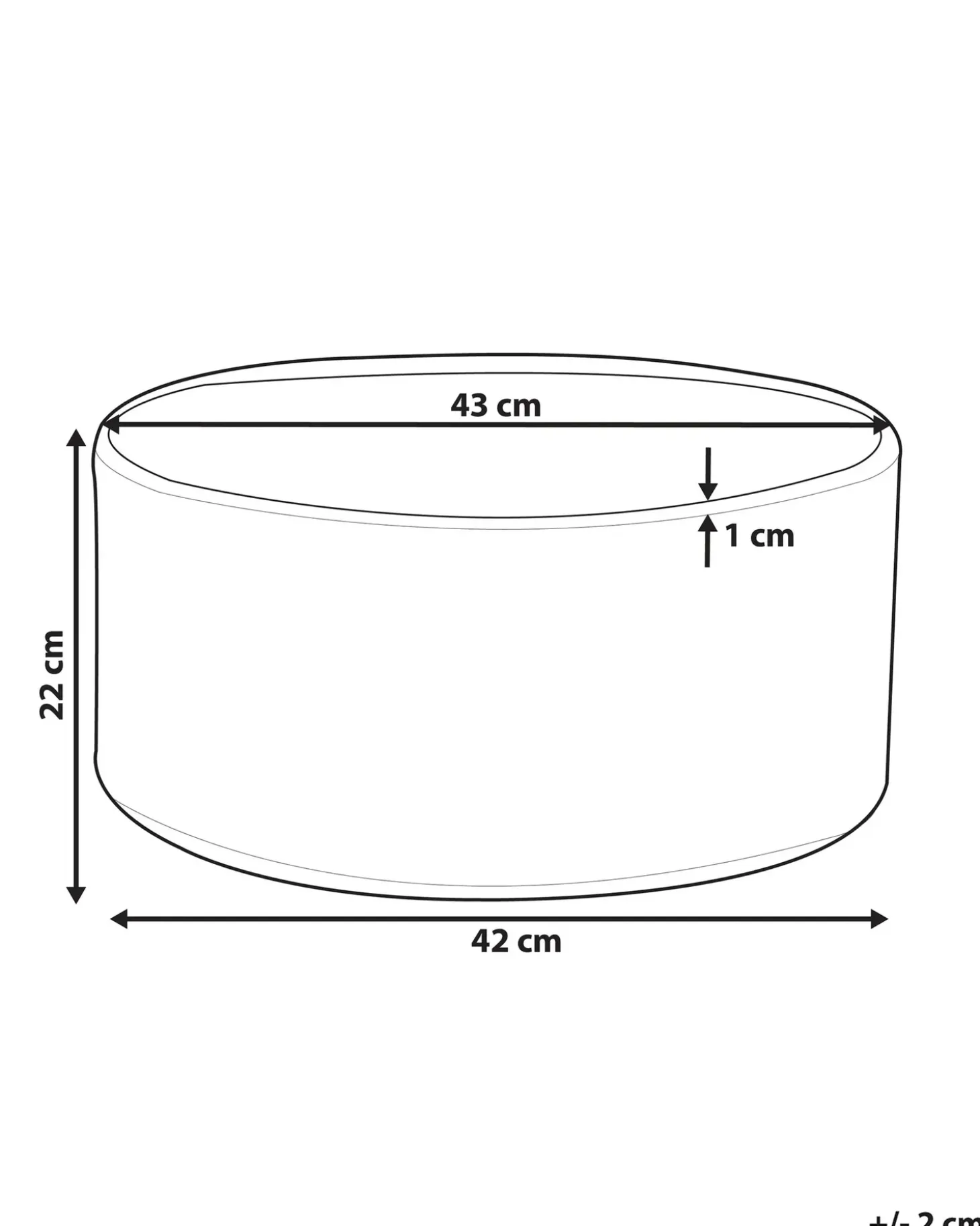 Urtepotte VALTA 43 cm Hvid