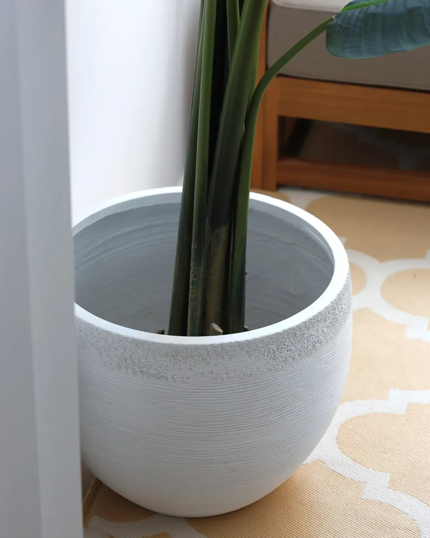 Urtepotte ZAKROS 38 cm Hvid
