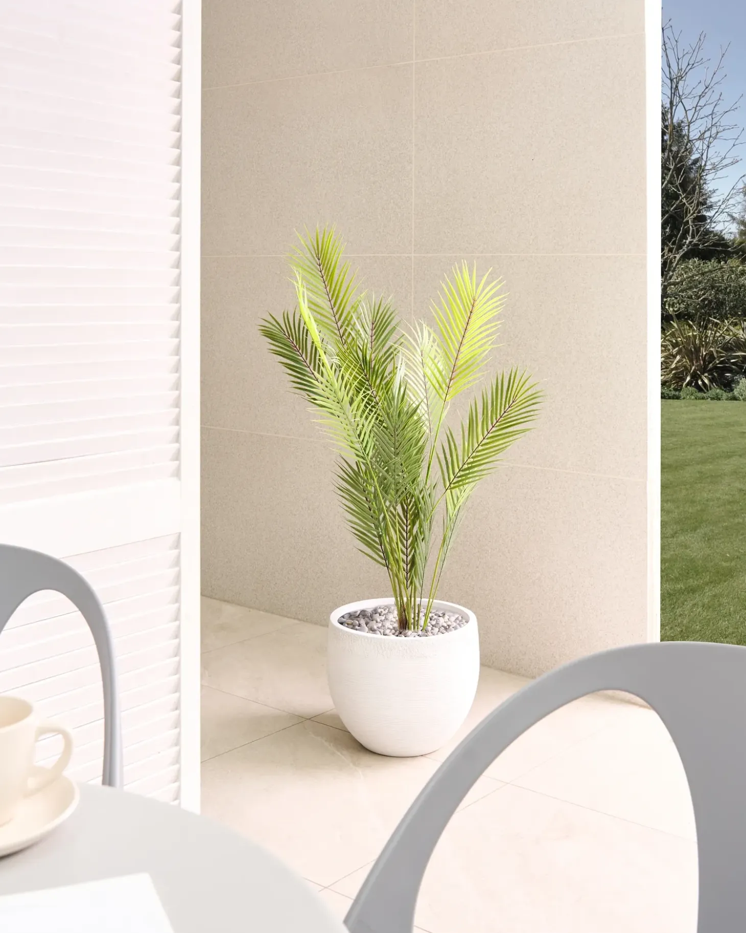 Urtepotte ZAKROS 38 cm Hvid
