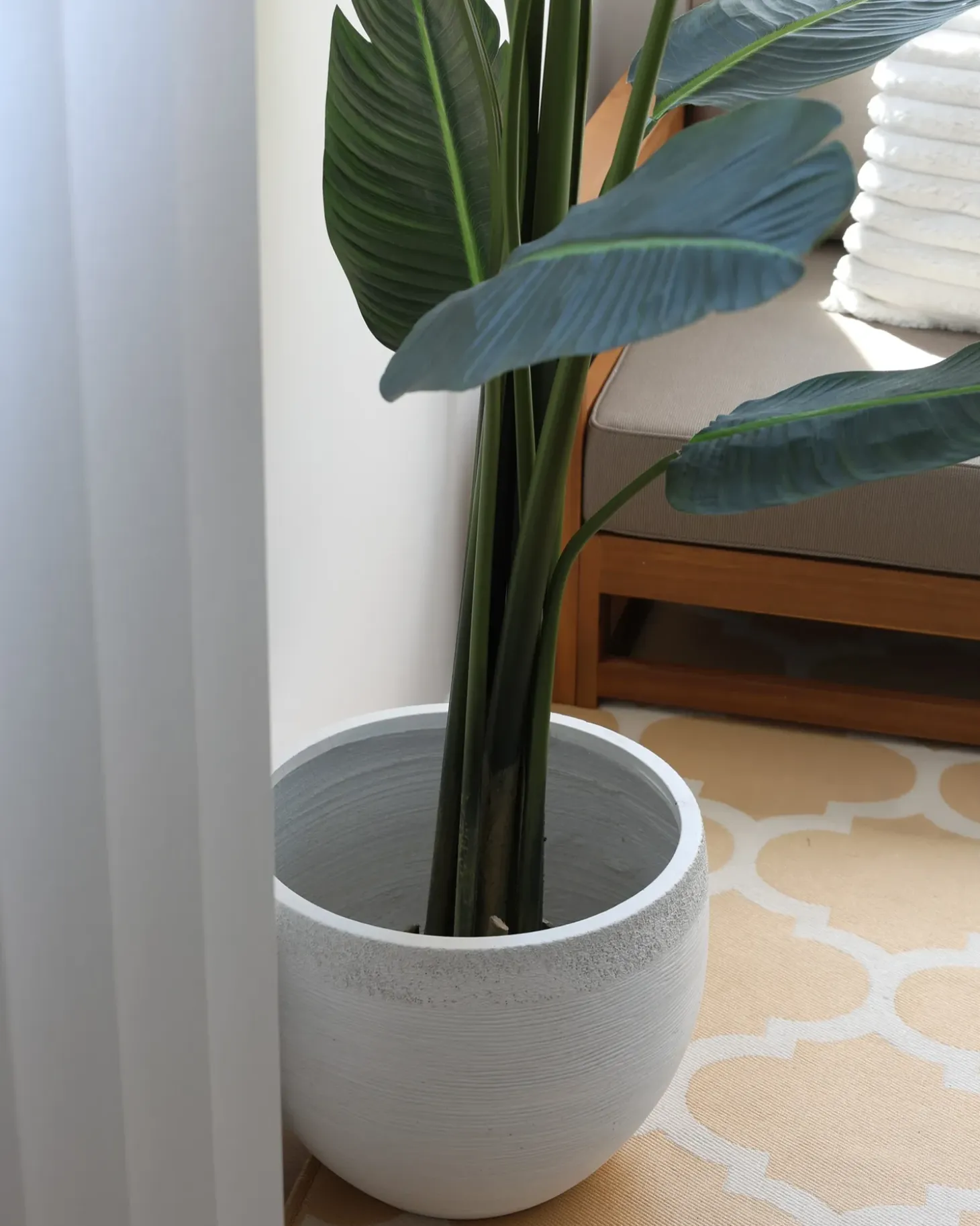 Urtepotte ZAKROS 38 cm Hvid