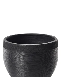 Urtepotte ZAKROS 50 cm Sort