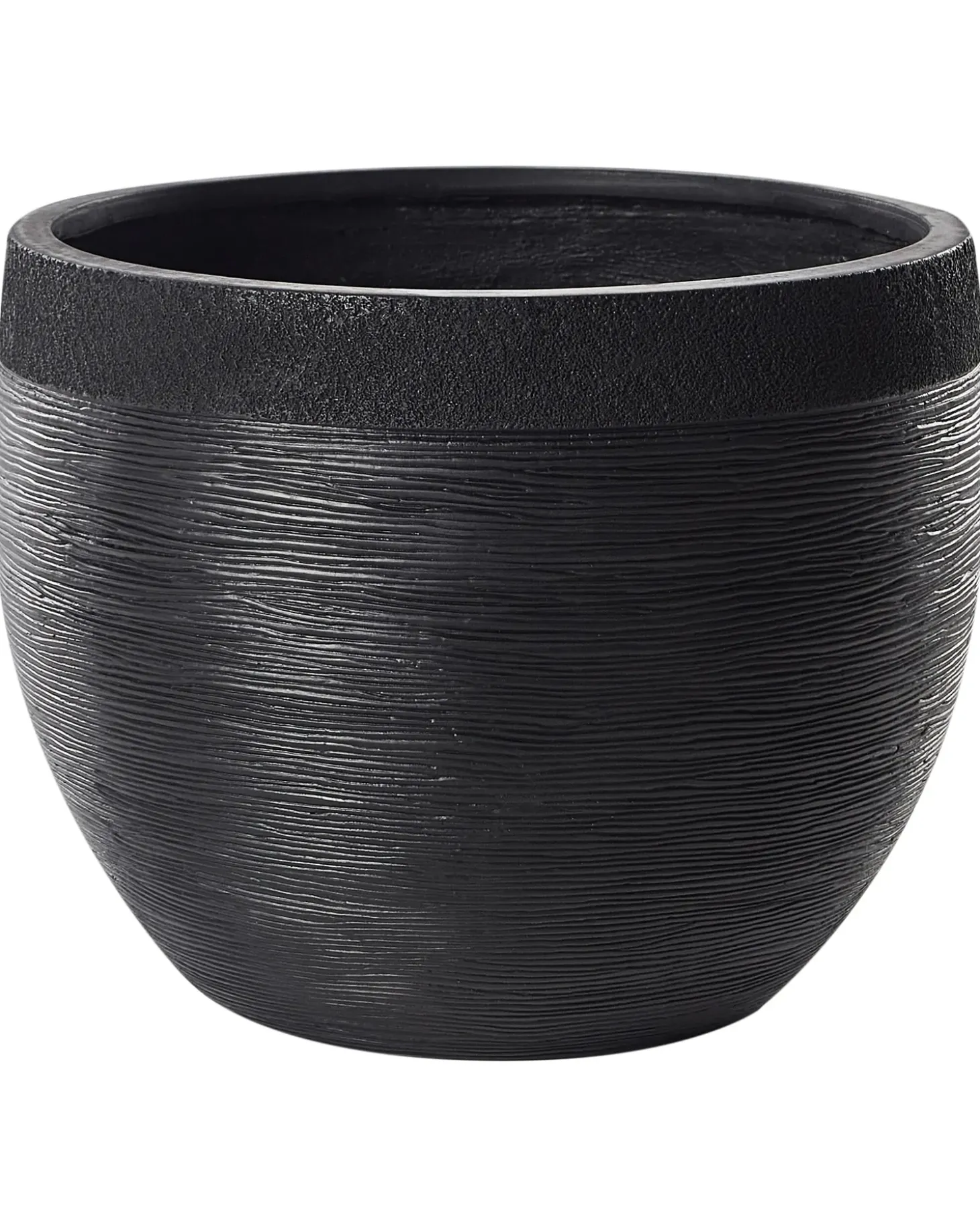 Urtepotte ZAKROS 50 cm Sort