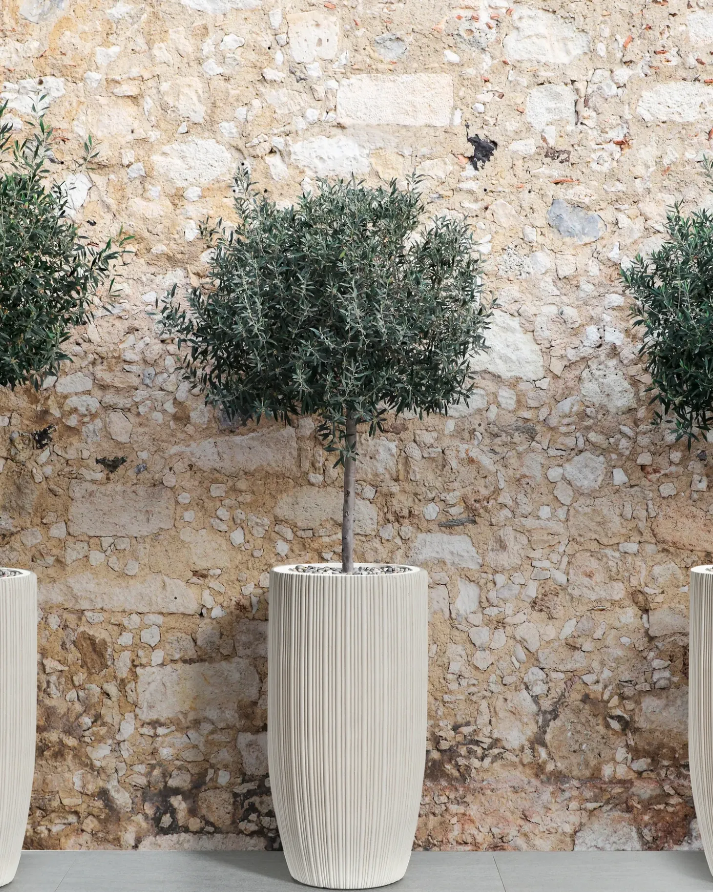 Urtepotte ZELKOVA 35 cm Lys Beige