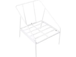 USTICA 4 personers Loungesæt med bord Hvid Metal