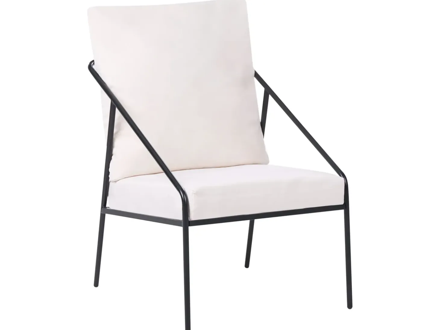USTICA 4 personers Loungesæt med bord Sort Metal