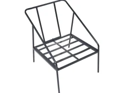 USTICA 4 personers Loungesæt med bord Sort Metal