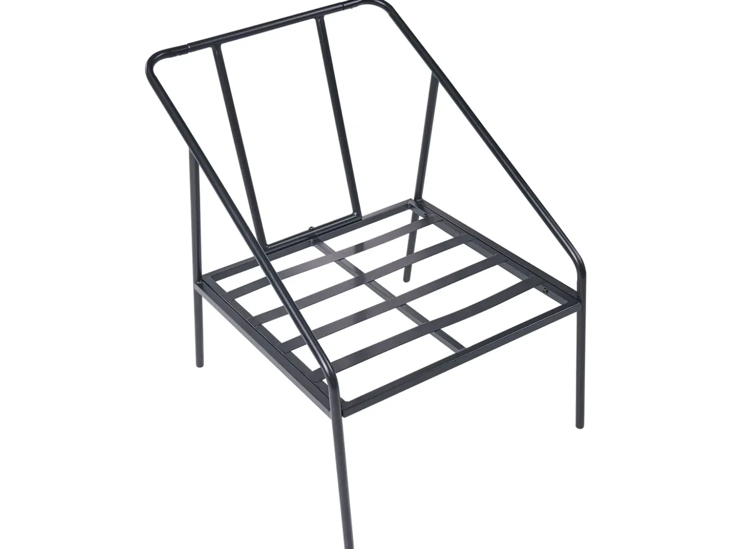 USTICA 4 personers Loungesæt med bord Sort Metal