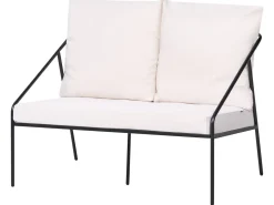 USTICA 4 personers Loungesæt med bord Sort Metal