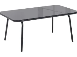 USTICA 4 personers Loungesæt med bord Sort Metal