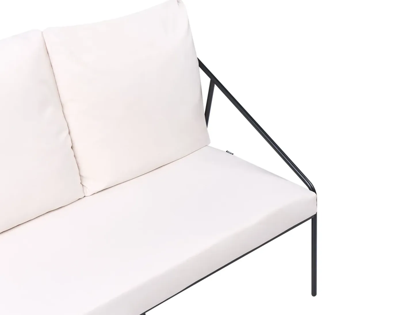 USTICA 4 personers Loungesæt med bord Sort Metal