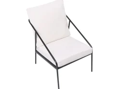 USTICA 4 personers Loungesæt med bord Sort Metal
