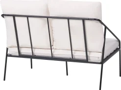 USTICA 4 personers Loungesæt med bord Sort Metal