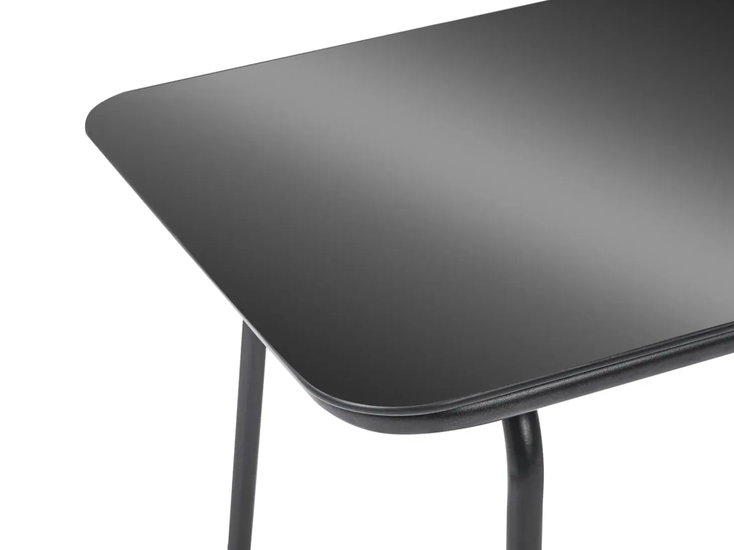 USTICA 4 personers Loungesæt med bord Sort Metal