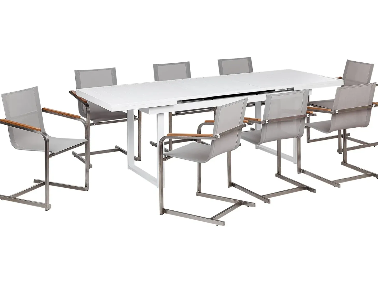VALCANETTO/COSOLETO 8 personers Havemøbelsæt Beige Metal