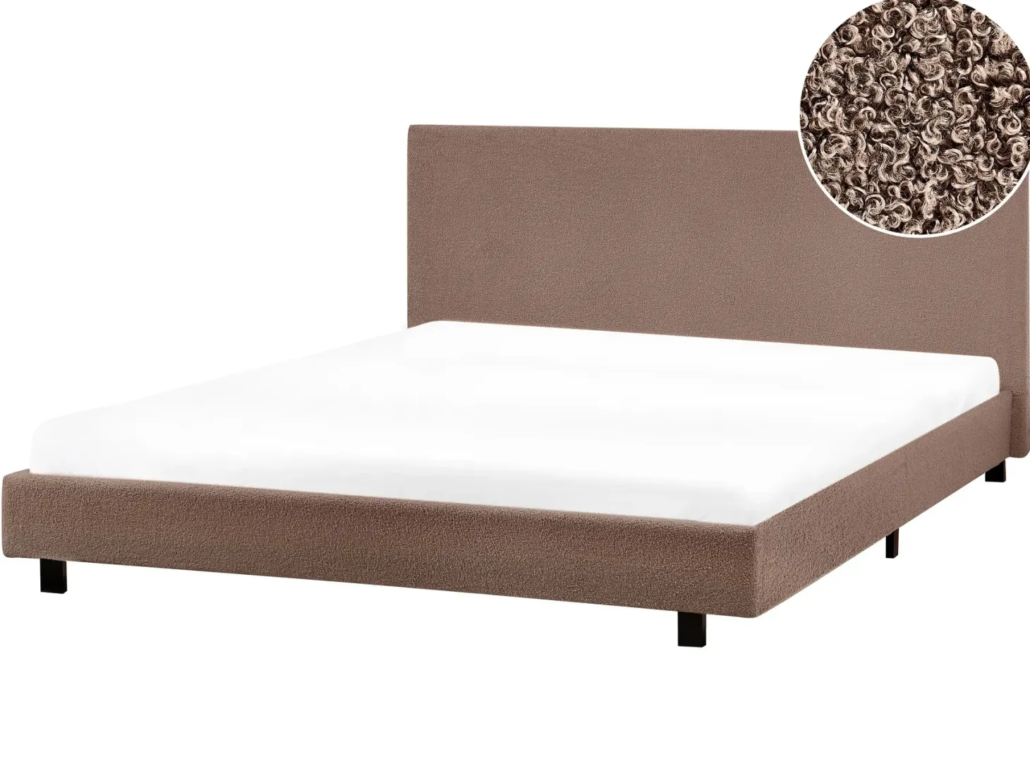 Vandseng Boucle ALBI 180 x 200 cm Brun