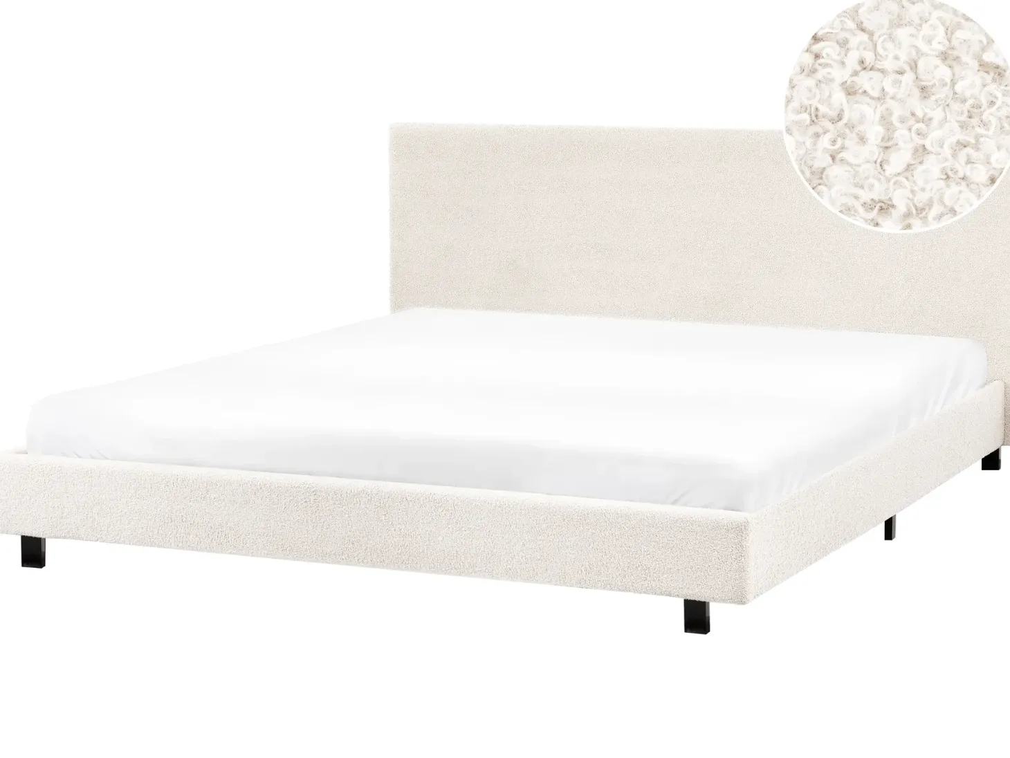 Vandseng Boucle ALBI 180 x 200 cm Cremehvid