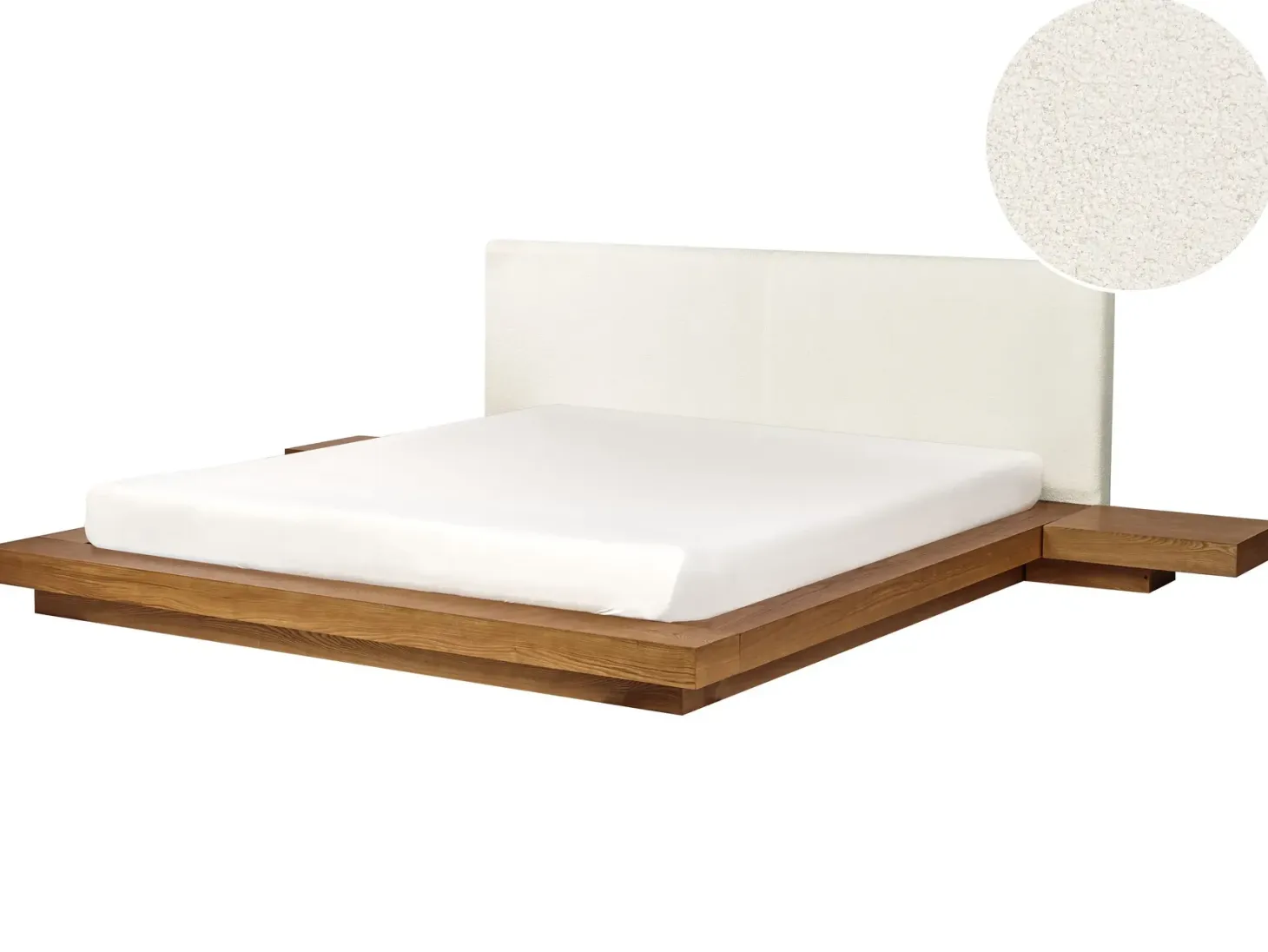 Vandseng Boucle ZEN 180 x 200 cm Naturlig ask
