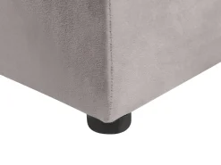 Vandseng med opbevaringsbænk Velour NOYERS 160 x 200 cm Grå