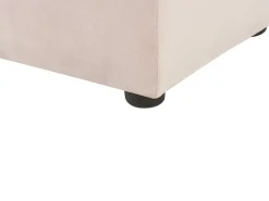 Vandseng med opbevaringsbænk Velour NOYERS 180 x 200 cm Pastellrosa