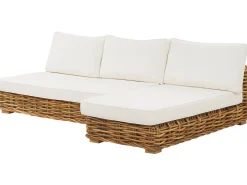VARALLO 4 personers Loungesæt med bord Venstrevendt Naturlig Rattan