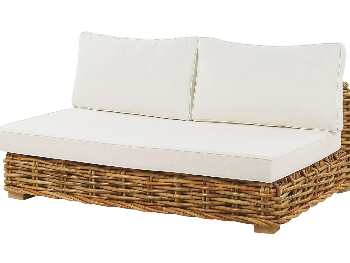VARALLO 4 personers Loungesæt med bord Højrevendt Naturlig Rattan