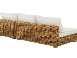 VARALLO 4 personers Loungesæt med bord Højrevendt Naturlig Rattan