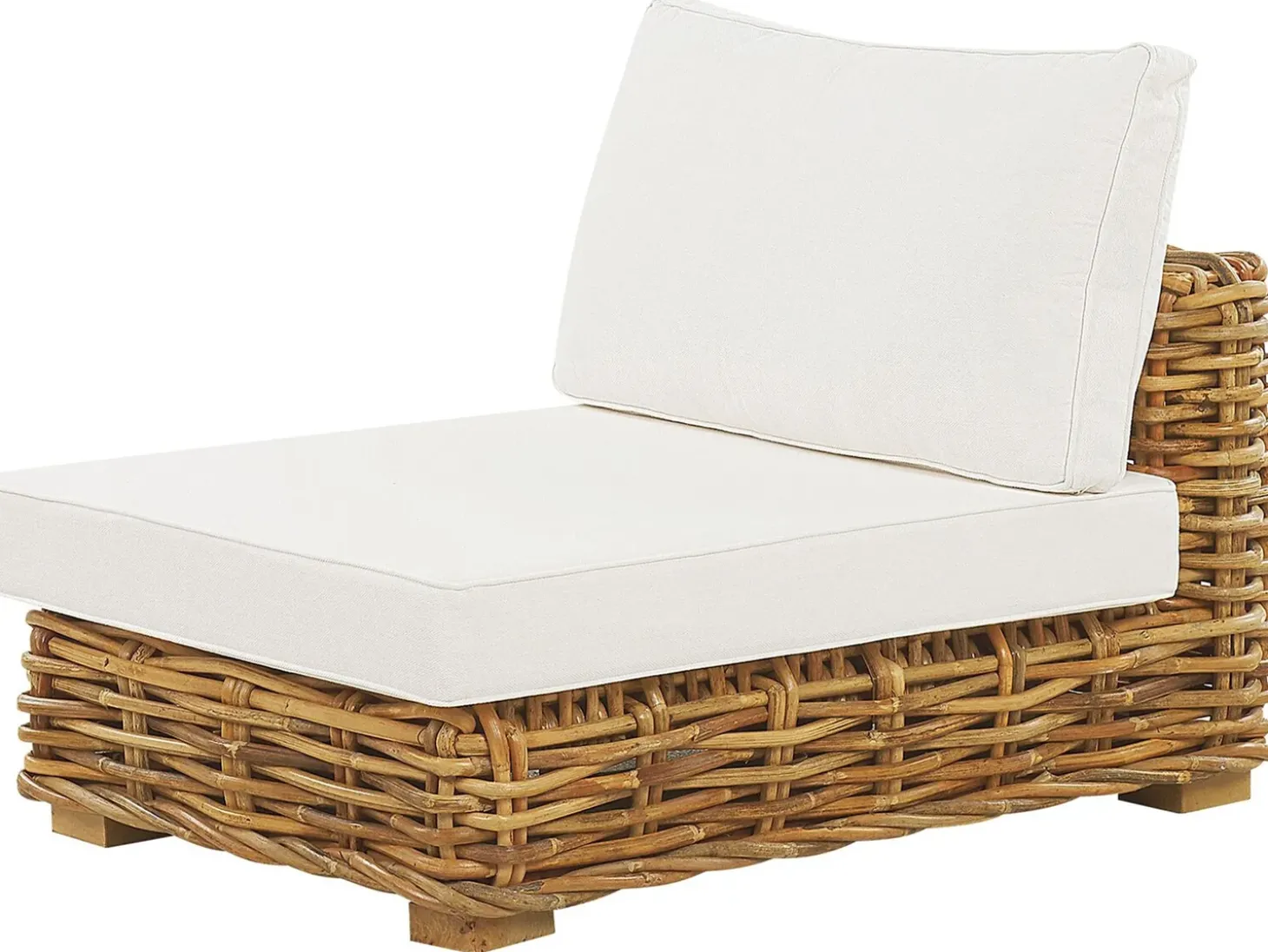 VARALLO 4 personers Loungesæt med bord Højrevendt Naturlig Rattan