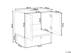 Vaskeskab ROSELL 60 cm Lysebrun