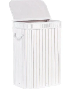 Vasketøjskurv KALUTARA Bambus Hvid 72 L