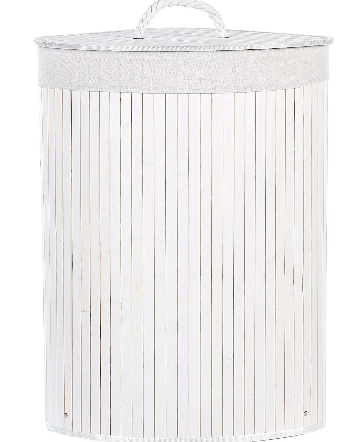 Vasketøjskurv MATARA Bambus Hvid 57 L