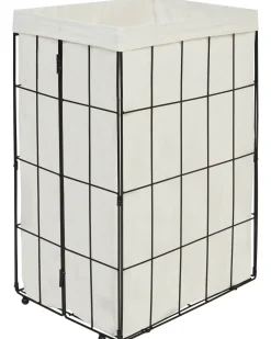 Vasketøjskurv MIRISSA Metal Sort 72 L
