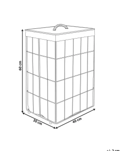 Vasketøjskurv MIRISSA Metal Sort 72 L