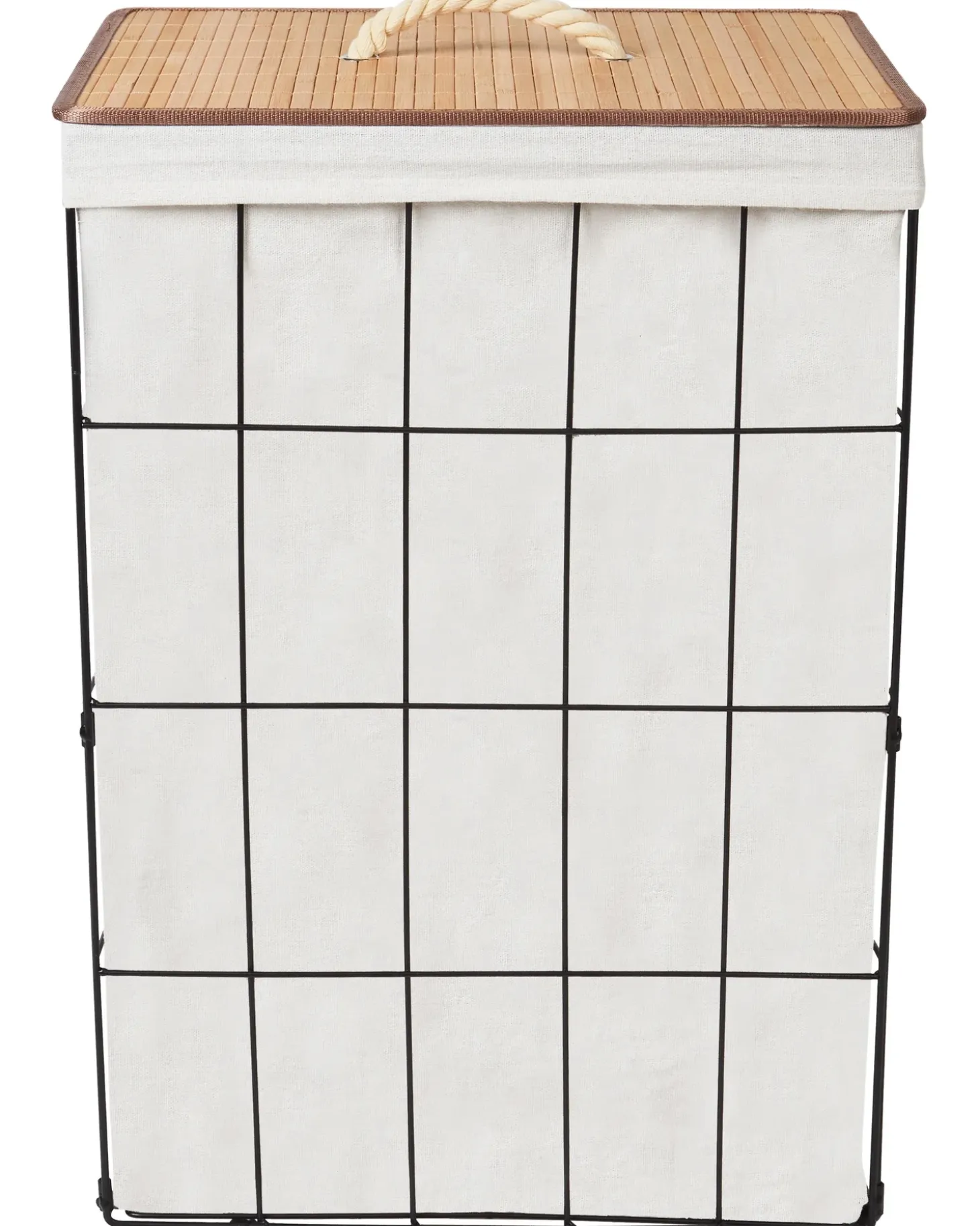 Vasketøjskurv MIRISSA Metal Sort 72 L