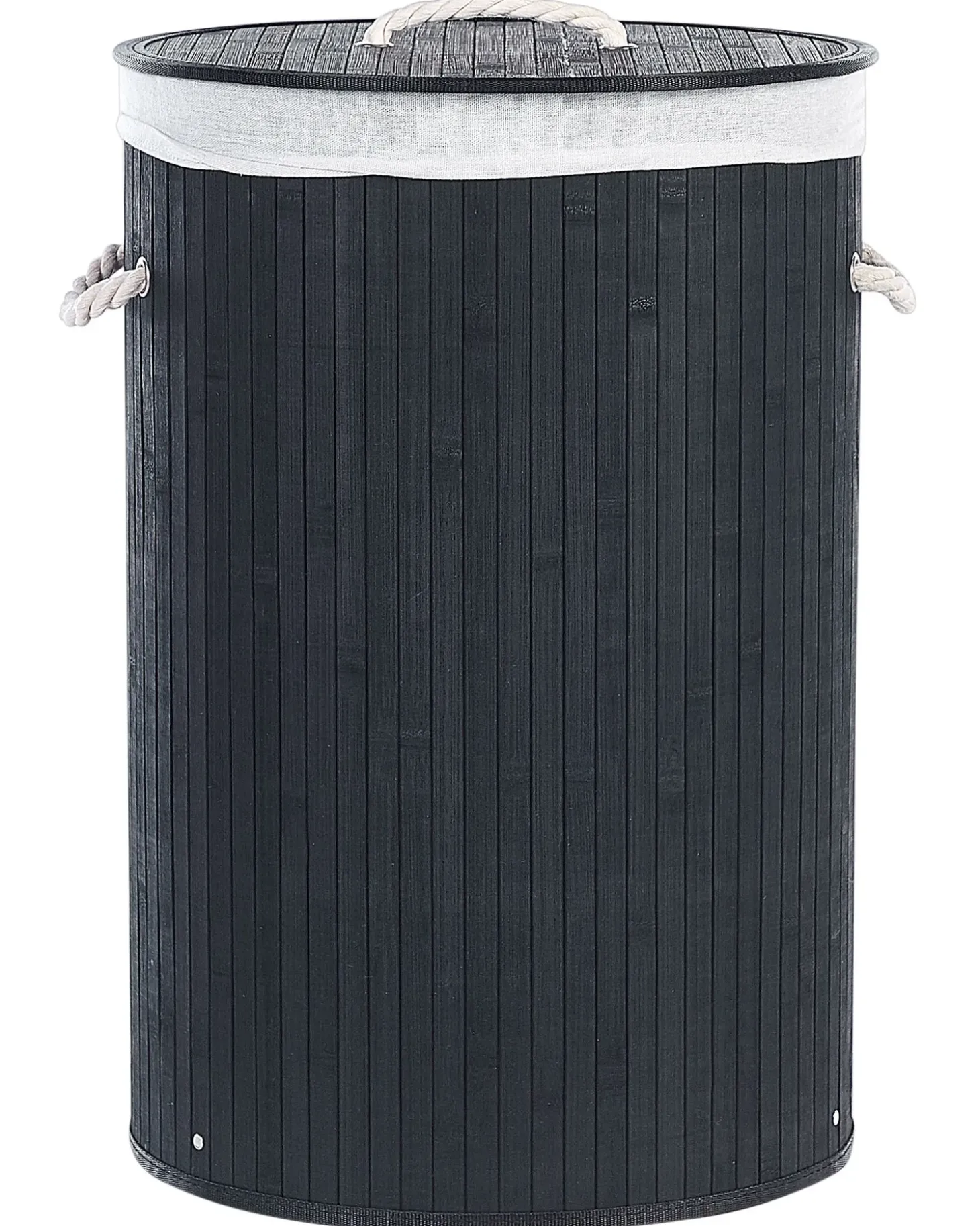 Vasketøjskurv SANNAR Bambus Sort 75 L
