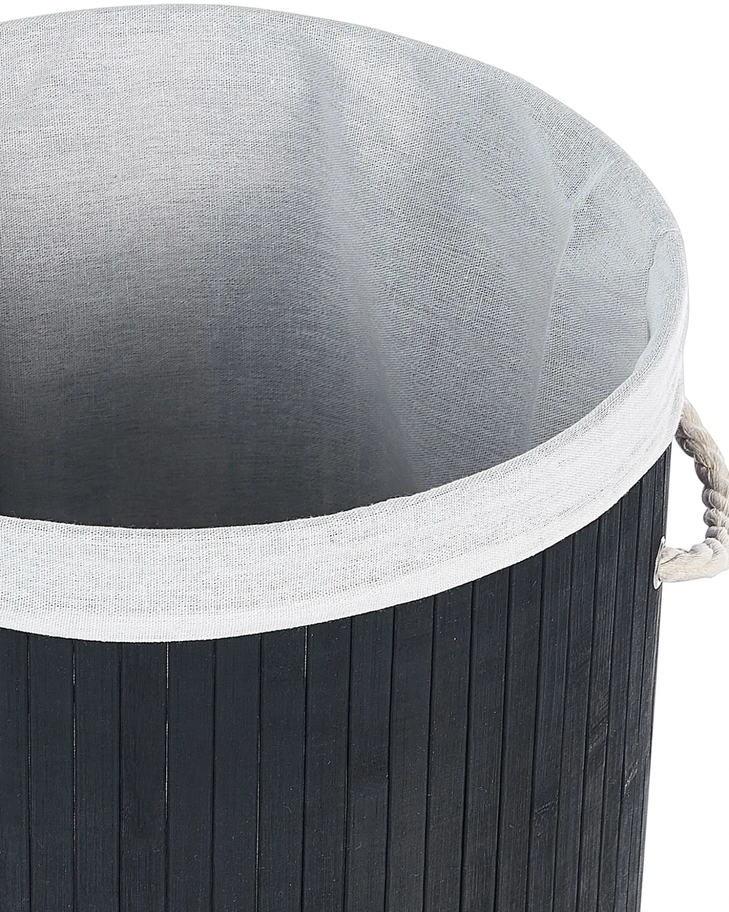 Vasketøjskurv SANNAR Bambus Sort 75 L