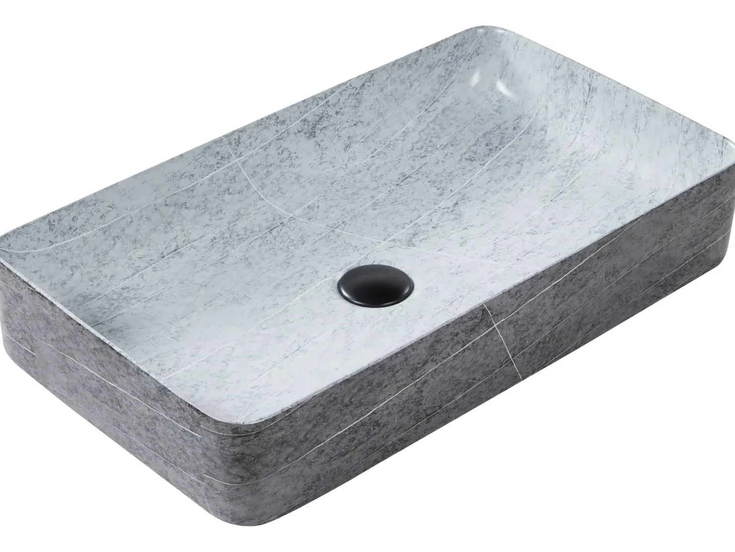 Vask til bordplade ARTAJ Grå betoneffekt 61 x 35 cm Keramik