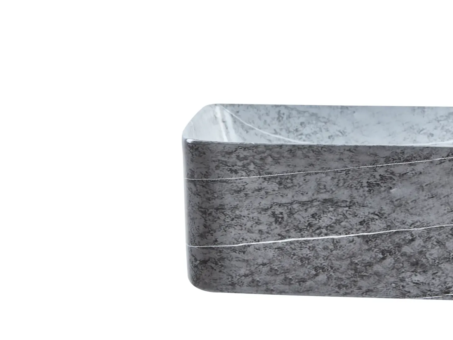Vask til bordplade ARTAJ Grå betoneffekt 61 x 35 cm Keramik