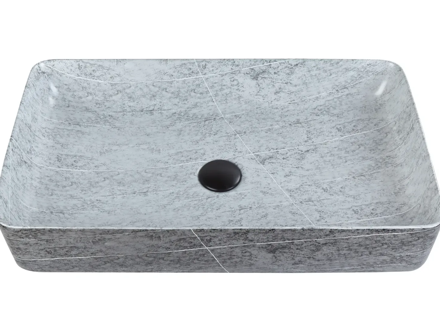 Vask til bordplade ARTAJ Grå betoneffekt 61 x 35 cm Keramik