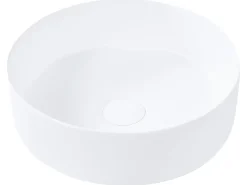 Vask til bordplade CALIG Cremehvid ⌀ 36 cm Keramik