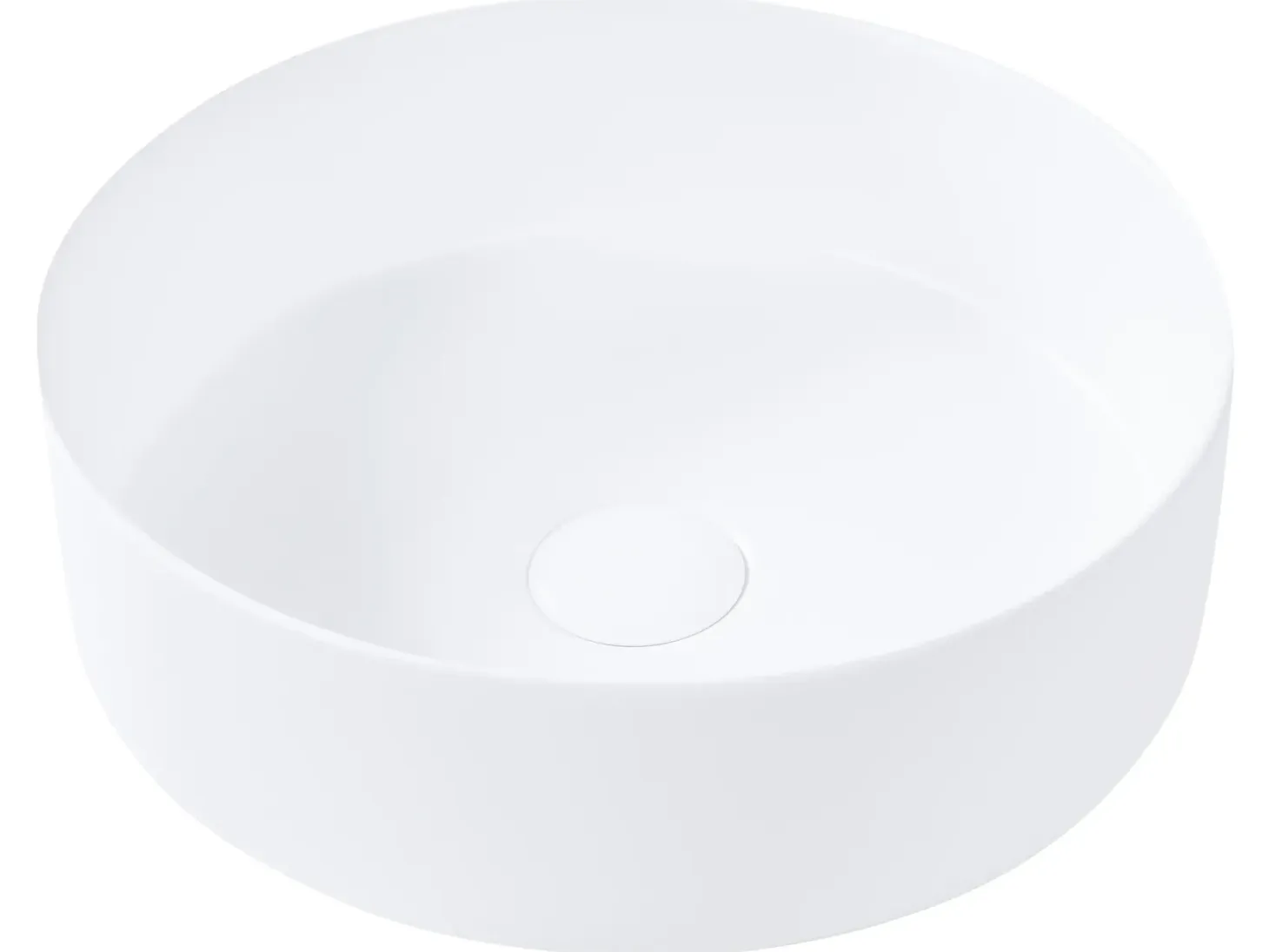 Vask til bordplade CALIG Cremehvid ⌀ 36 cm Keramik