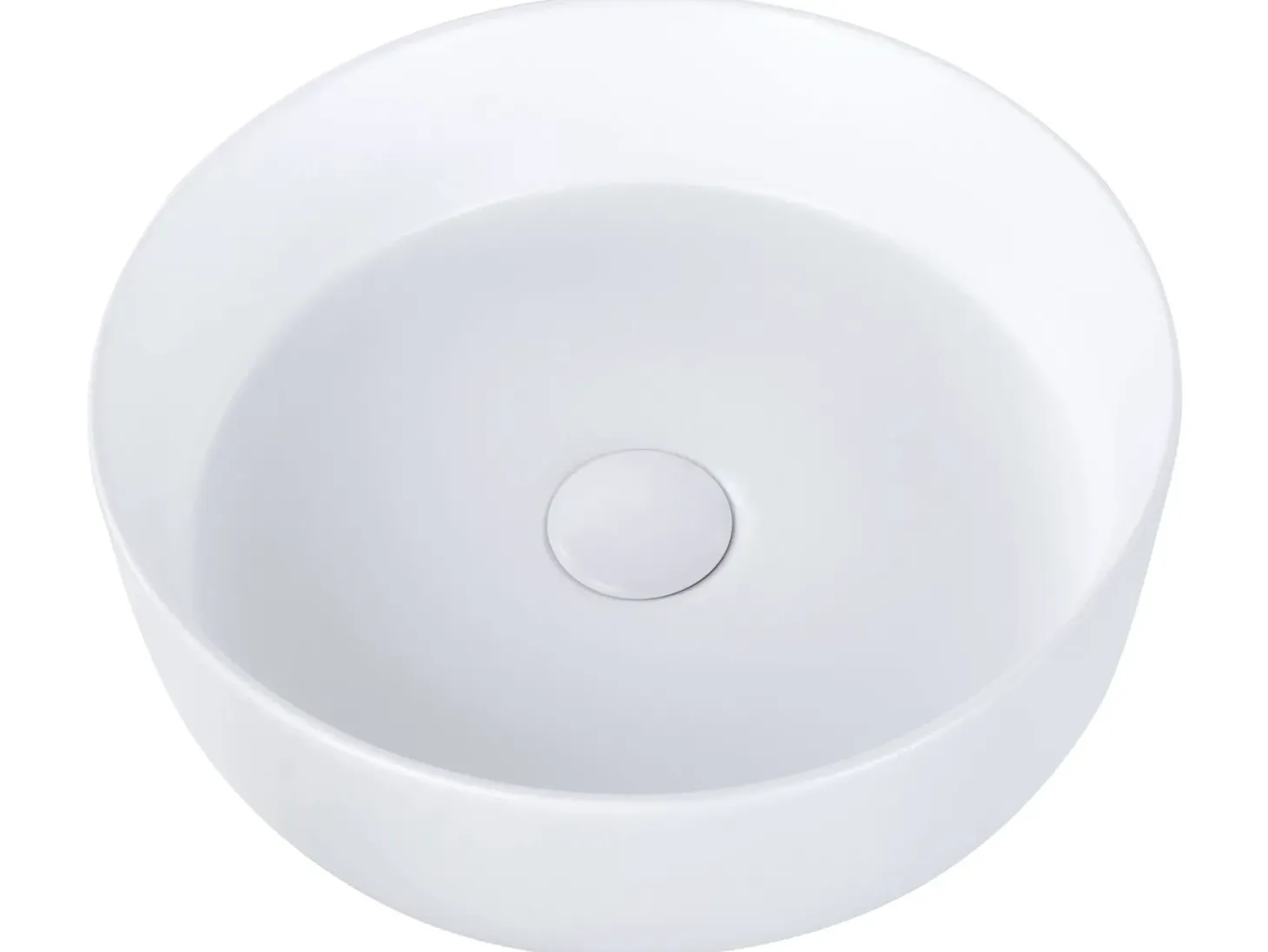 Vask til bordplade CALIG Cremehvid ⌀ 36 cm Keramik