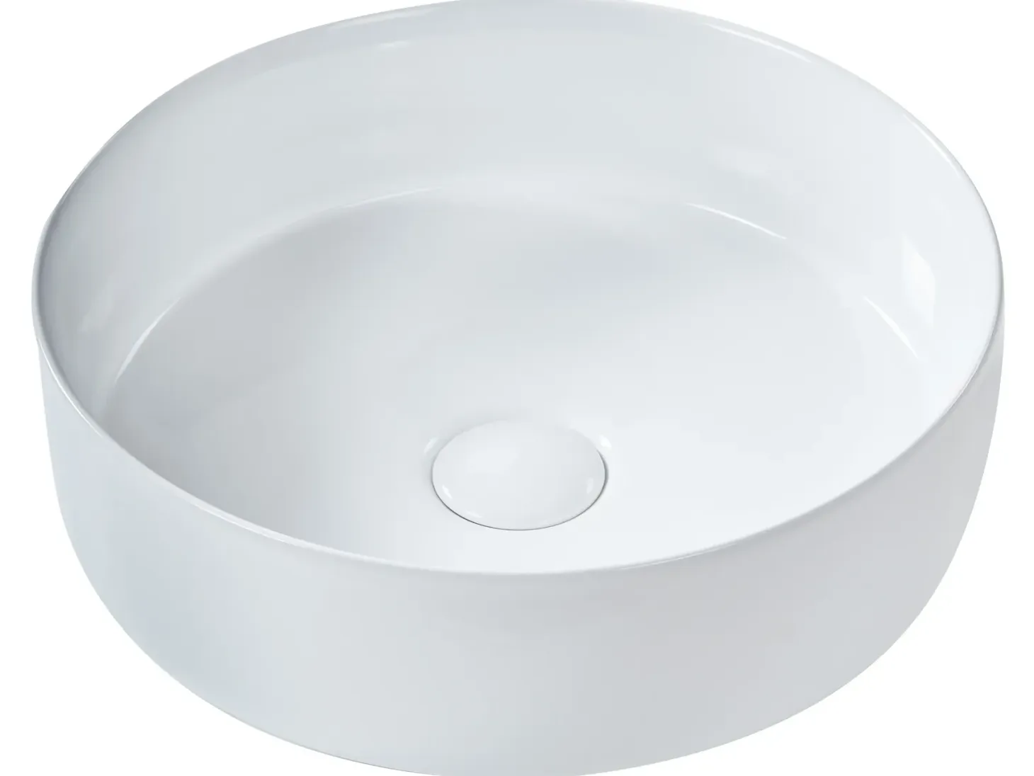 Vask til bordplade CALIG Hvid ⌀ 36 cm Keramik