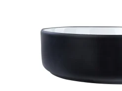 Vask til bordplade CALIG Sort/hvid ⌀ 36 cm Keramik